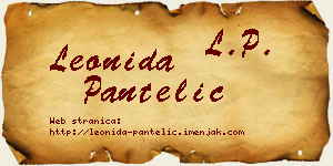 Leonida Pantelić vizit kartica